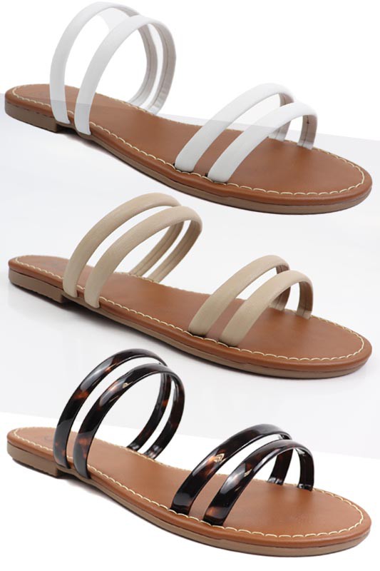 Kylie 4 White Multi Strap Sandals