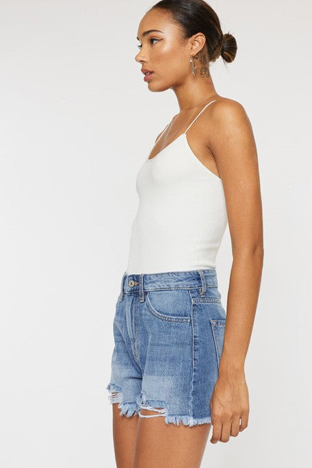 High Rise Mom Denim Shorts