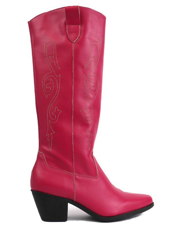 Belle 1 Fuchsia Western Under-the-Knee Boots