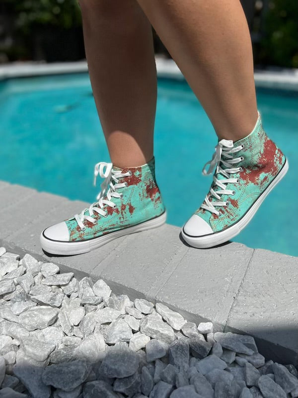 Star 24 Rusted Turquoise Hi-Top Sneakers