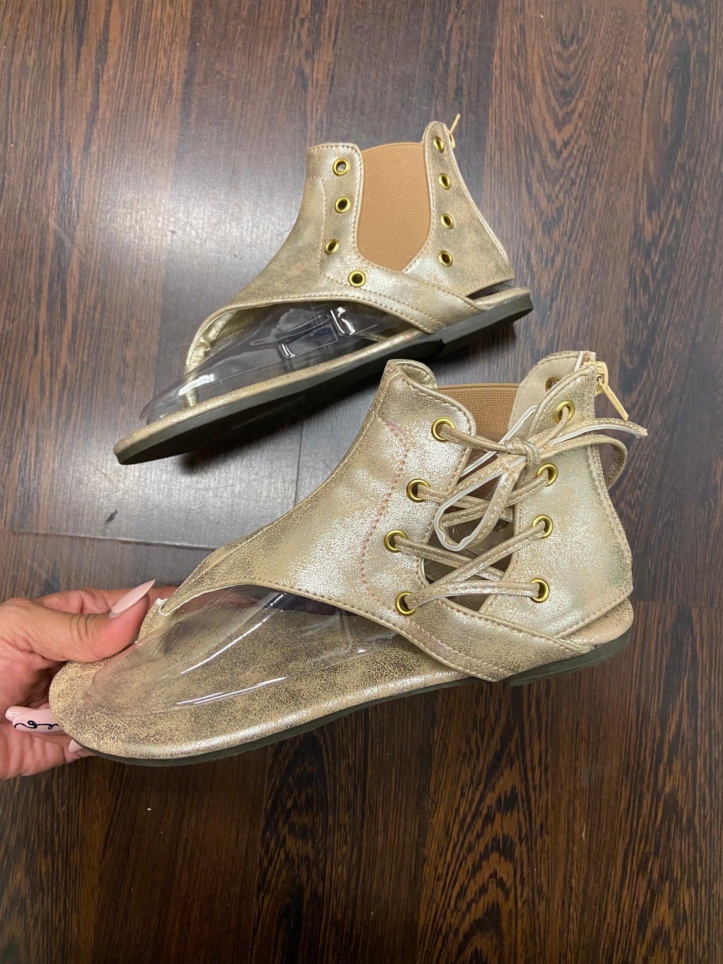 Adele Gold Gladiator Sandals
