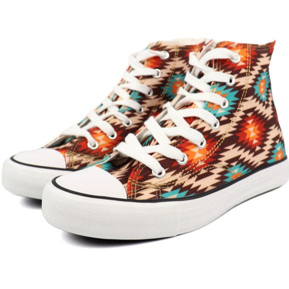 Star 24 Aztec Hi-Top Sneakers