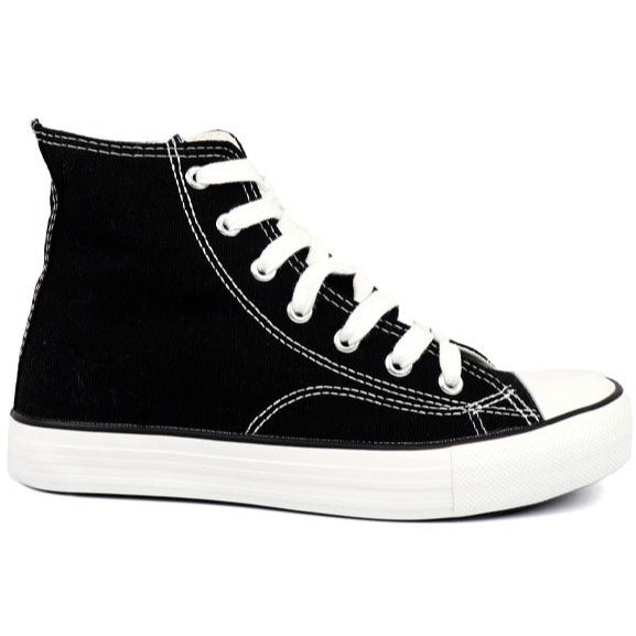 Star 24 Black Hi-Top Sneakers