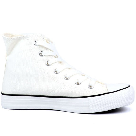 Star 24 White Hi-Top Sneakers