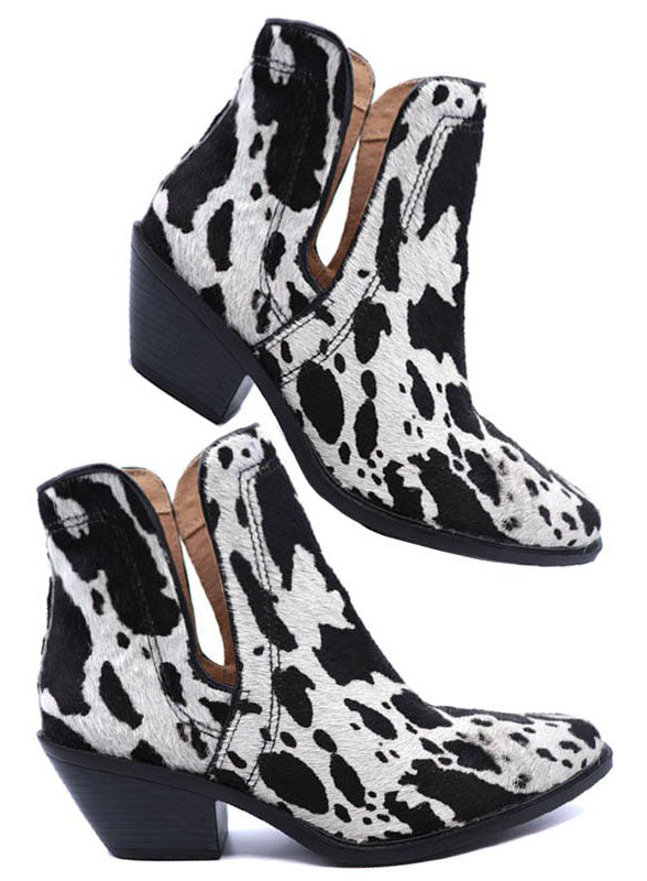 West 2 Black Cow Boots