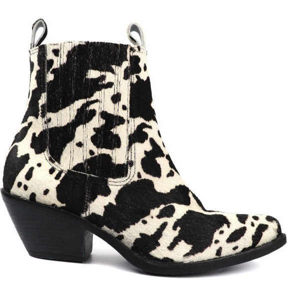 West 3 Black Cow Boots