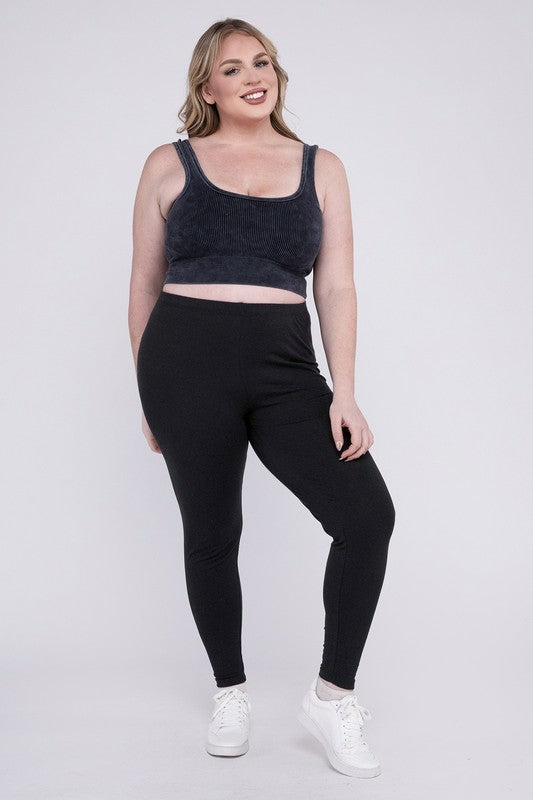 Plus Premium Cotton Full Length Leggings