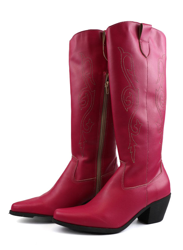 Belle 1 Fuchsia Western Under-the-Knee Boots