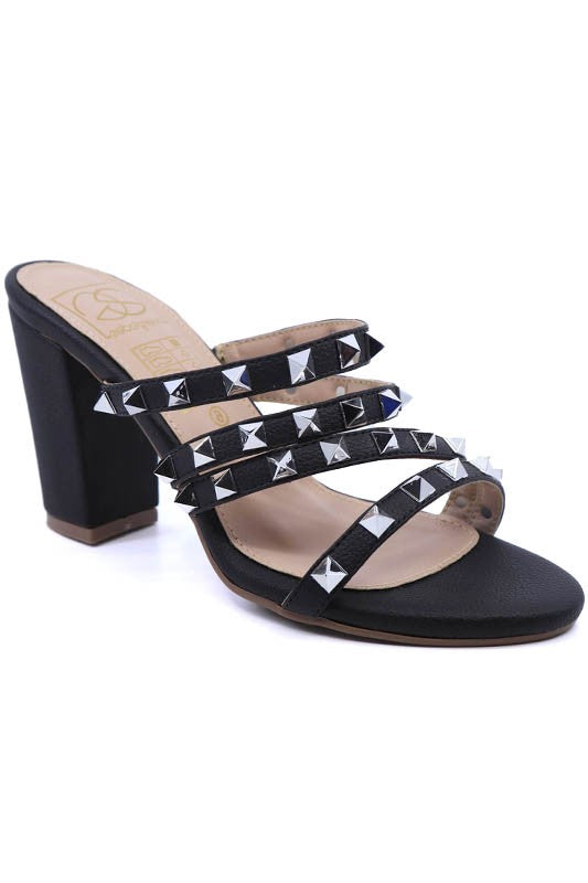 Carla 2 Black Strappy Heels