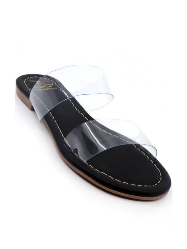 Gigi 4 Black Clear Sandals