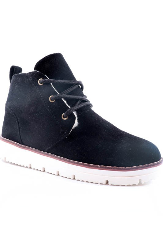 Snow 6 Black Lace-Up Booties