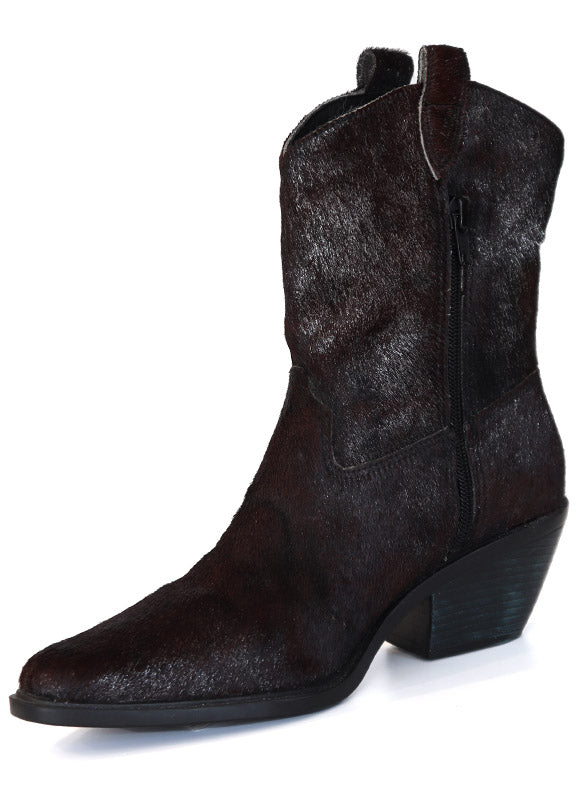 West 1 Black Pony Boots