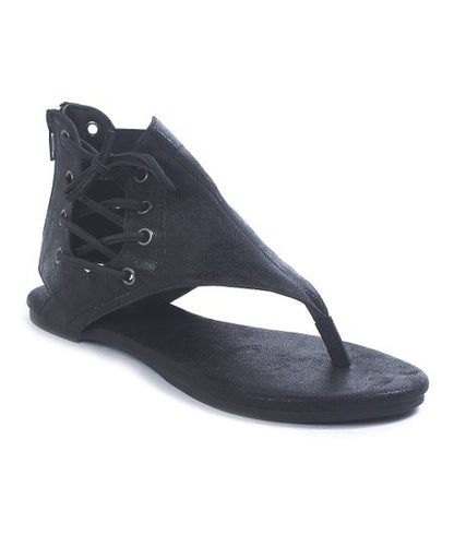 Adele Black Gladiator Sandals