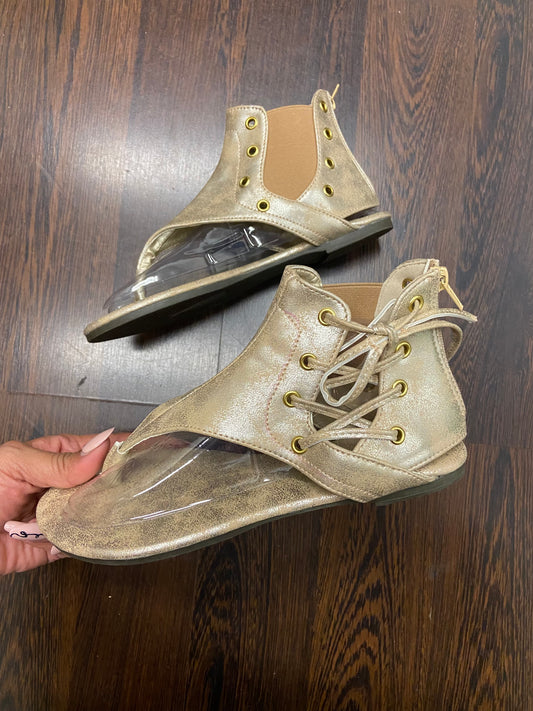 Adele Gold Gladiator Sandals