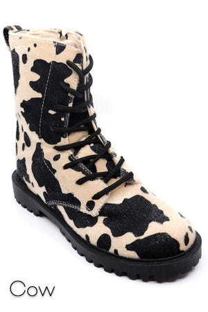 Kona Lace-Up Cow Boots