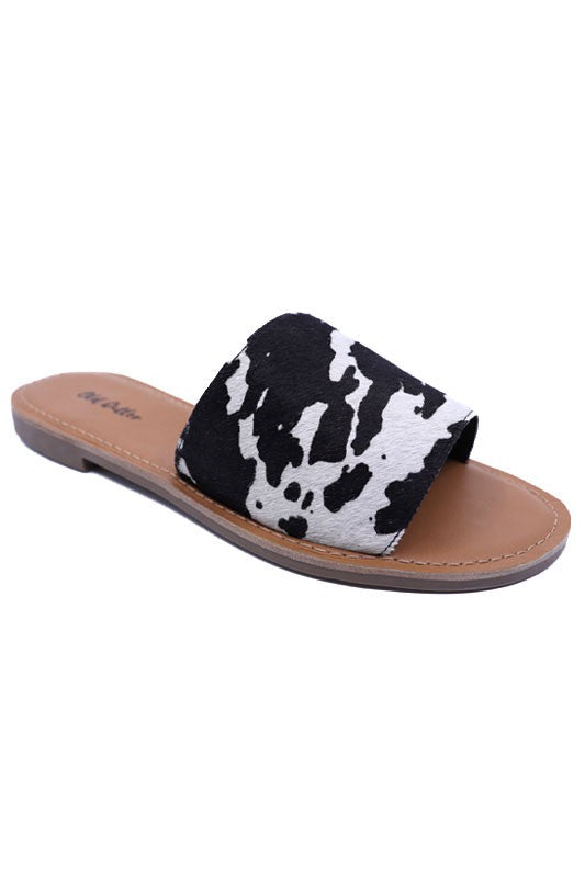 Lola 7 Black Cow Sandals