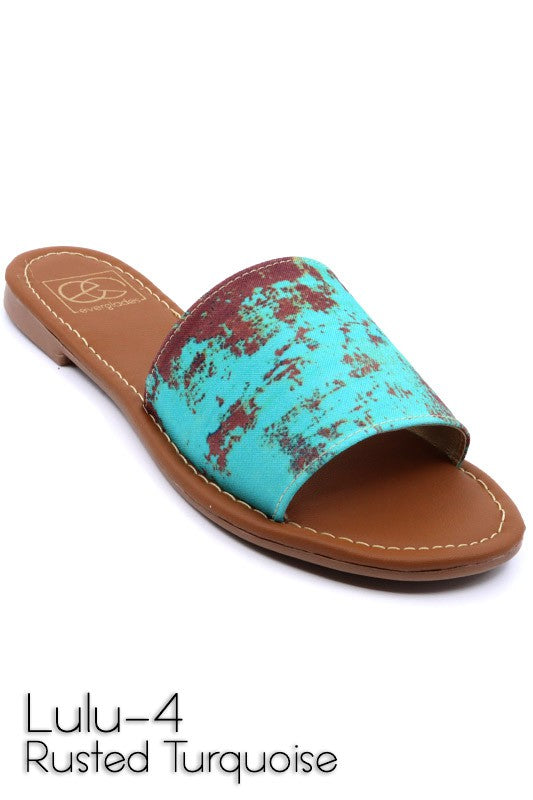 Lulu 4 Rusted Turquoise Sandals