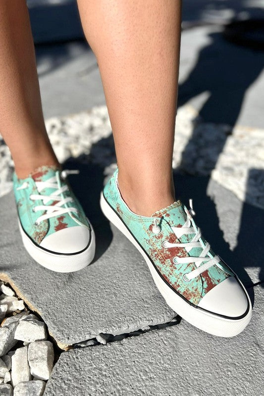 Star 23 Rusted Turquoise Slip-on Sneakers
