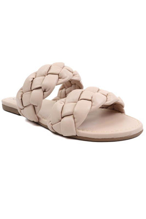 Lexi 5 Nude Braided Strap Sandals