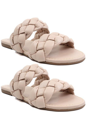 Lexi 5 Nude Braided Strap Sandals
