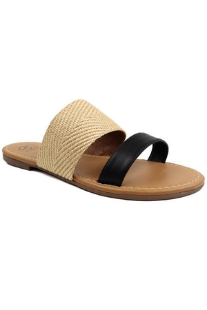 Lexi 8 Black Tan Combo Sandals