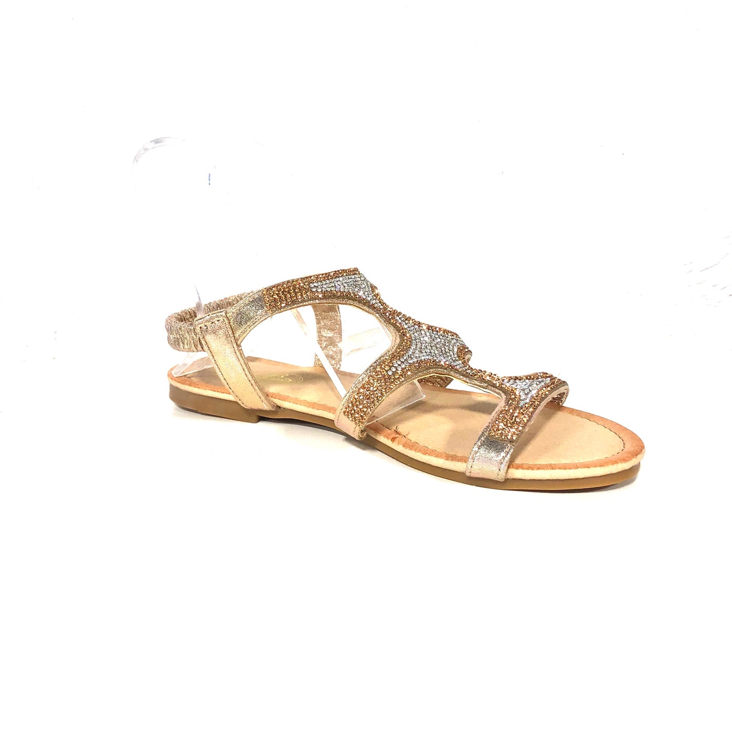 Champagne Rose Gold Strappy Sandals - The Shoe Trunk