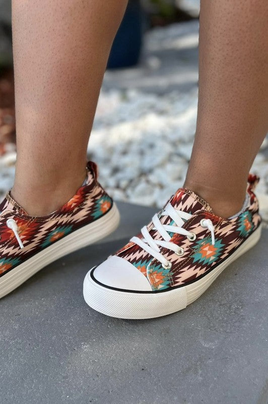 Star 23 Aztec Orange Slip-on Sneakers