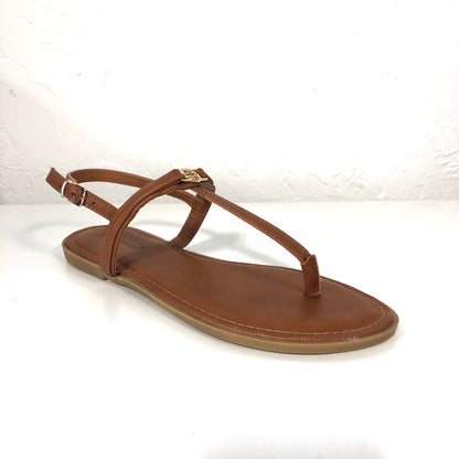 Babbie Tan Thong Sandals Flats - The Shoe Trunk